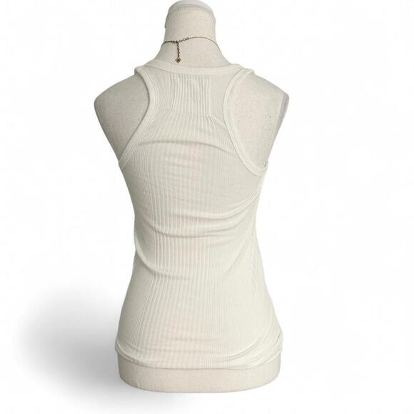Aerie XS Ribbed Fitted Full Length Henley Tank Top Perfect Basics Cotton Based - Picture 2 of 6